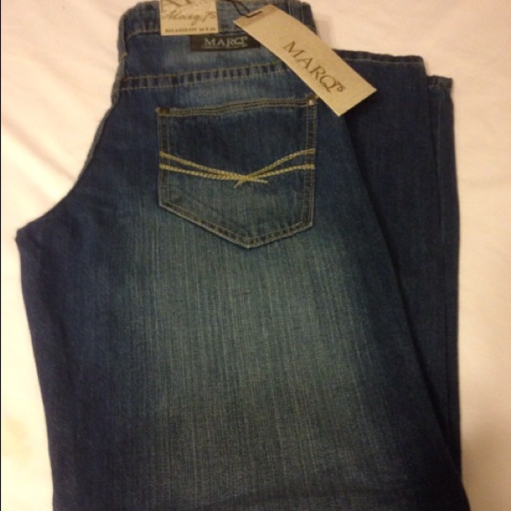 Marq75 Relaxed Fit Dark Wash Jean, 38X32